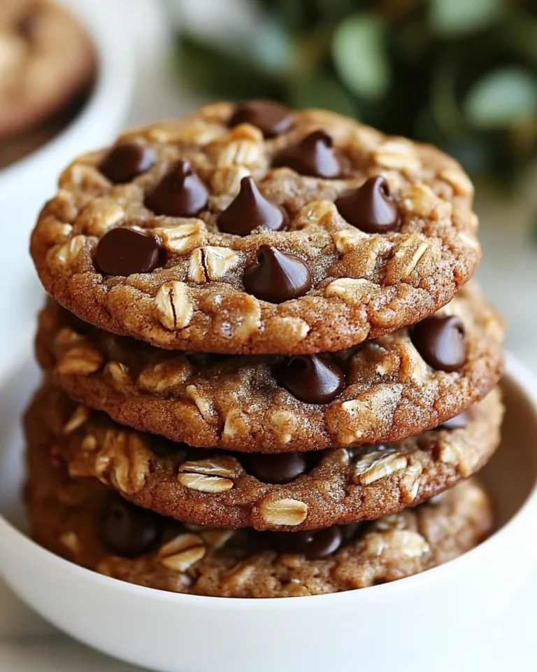 Soft and Chewy Homemade Oatmeal Chocolate Chip Cookies
