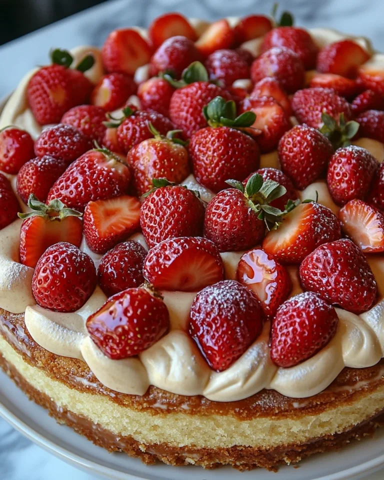 Delicious Strawberries and Cream Coffee Cake Recipe