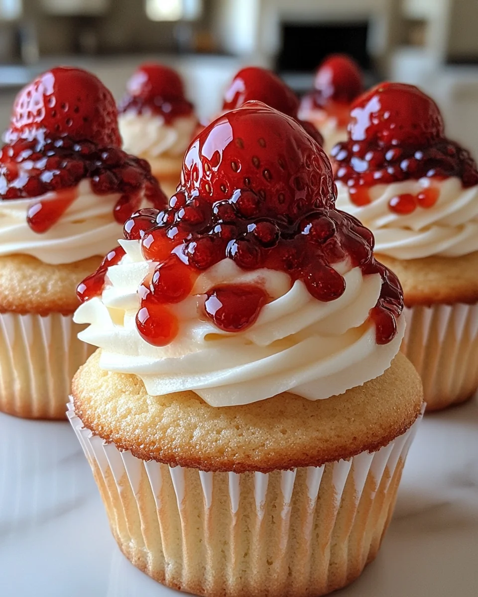 Delicious Strawberry Cheesecake Cupcakes Made From Scratch - additional image