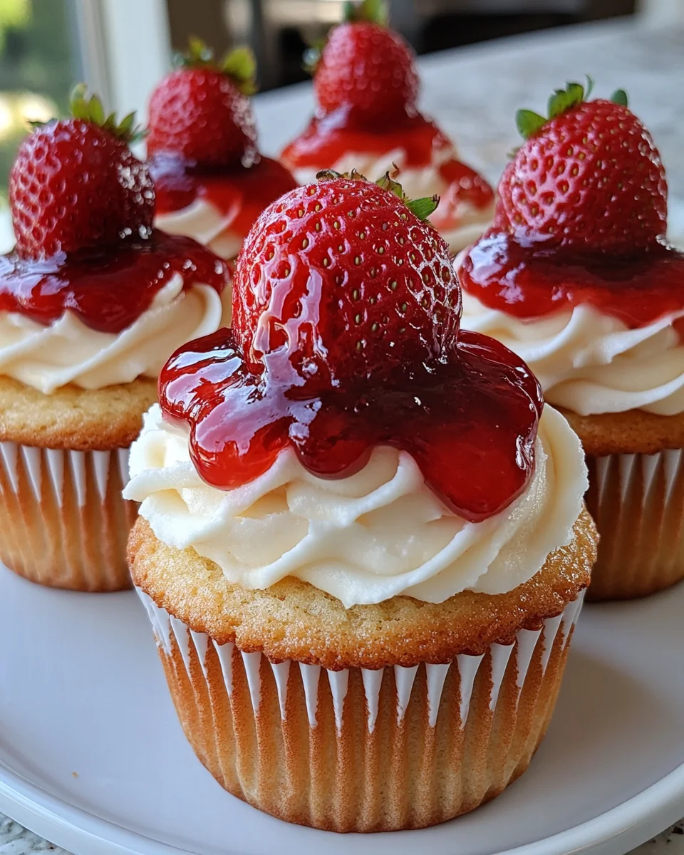 Delicious Strawberry Cheesecake Cupcakes Made From Scratch - additional image