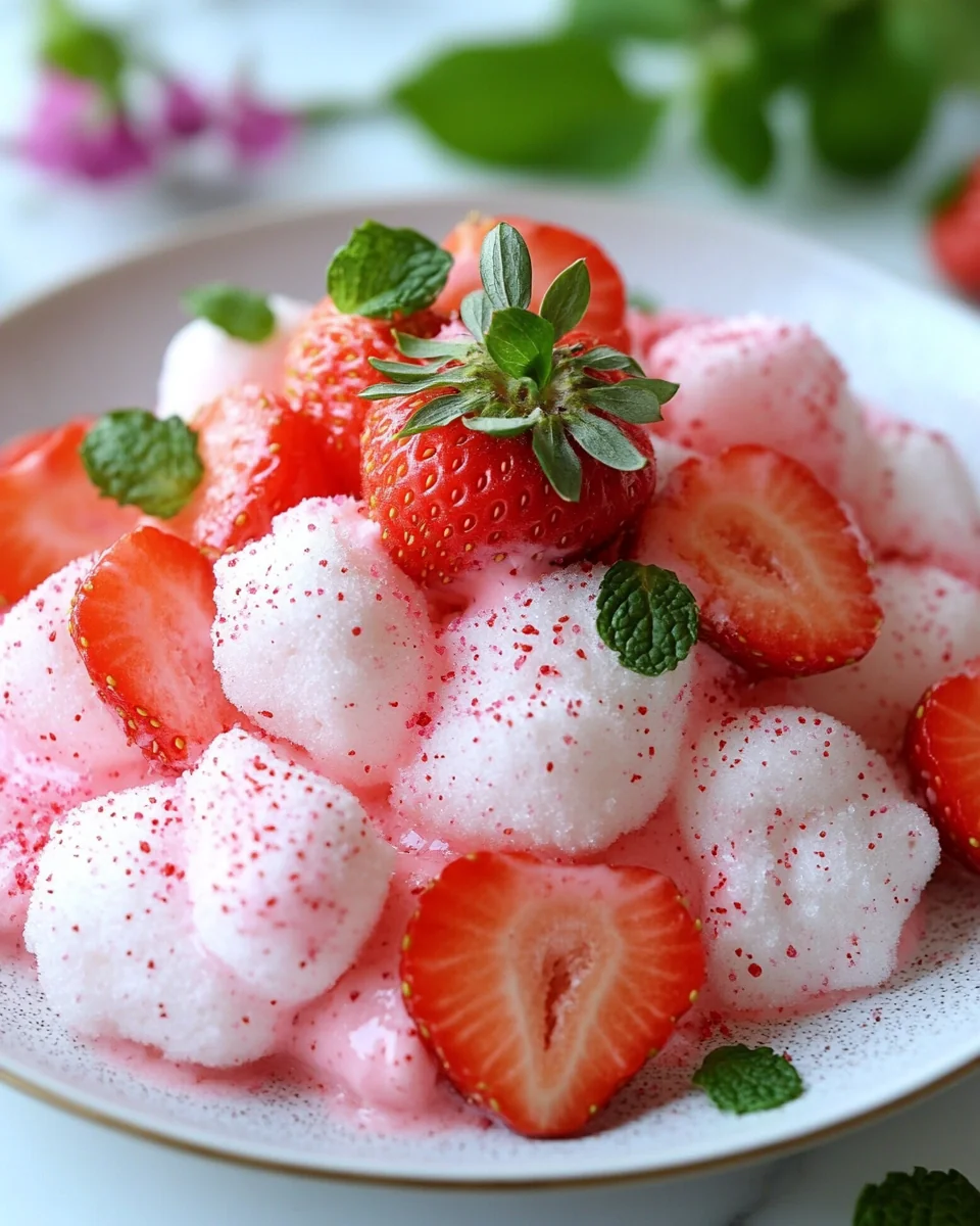 Fresh Strawberry Cotton Candy Salad - additional image