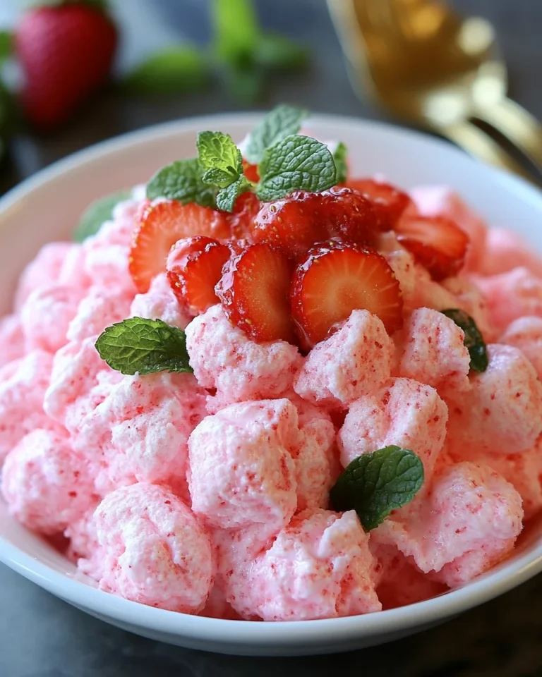 Fresh Strawberry Cotton Candy Salad