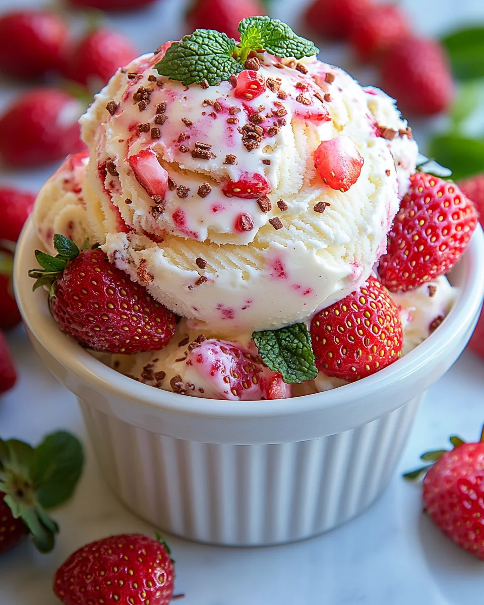Homemade Strawberry Shortcake Ice Cream Delight - additional image
