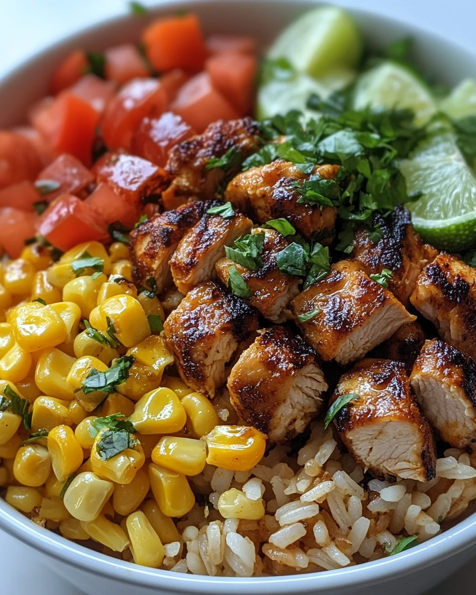 Delicious Street Corn Chicken Rice Bowl Recipe - additional image