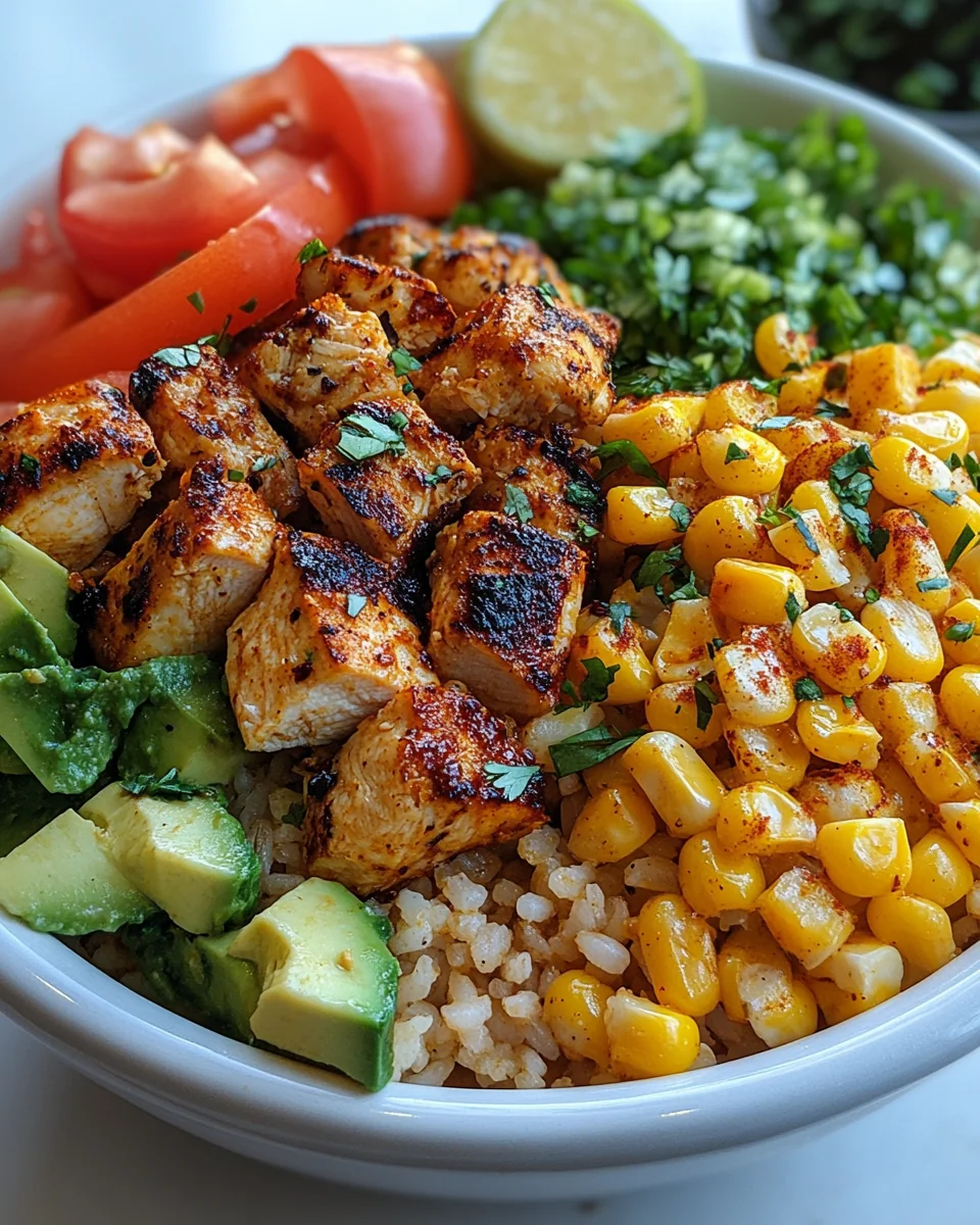 Delicious Street Corn Chicken Rice Bowl Recipe - additional image