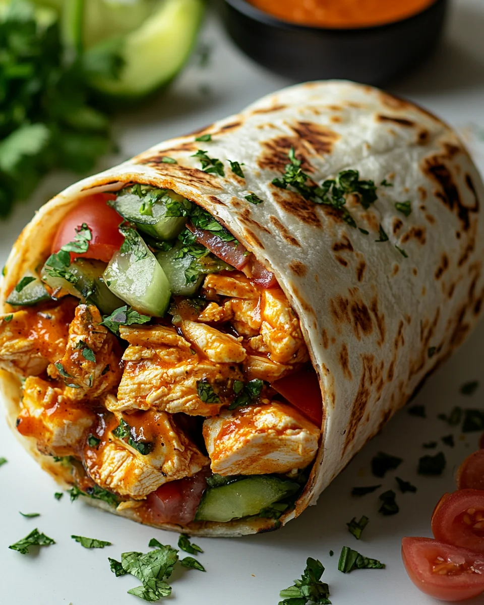 Tasty Homemade Buffalo Chicken Wraps - additional image