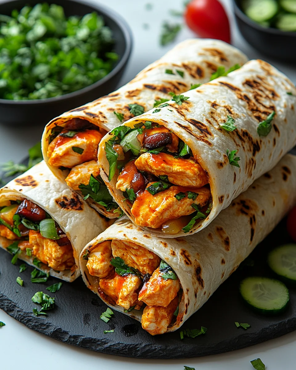 Tasty Homemade Buffalo Chicken Wraps - additional image