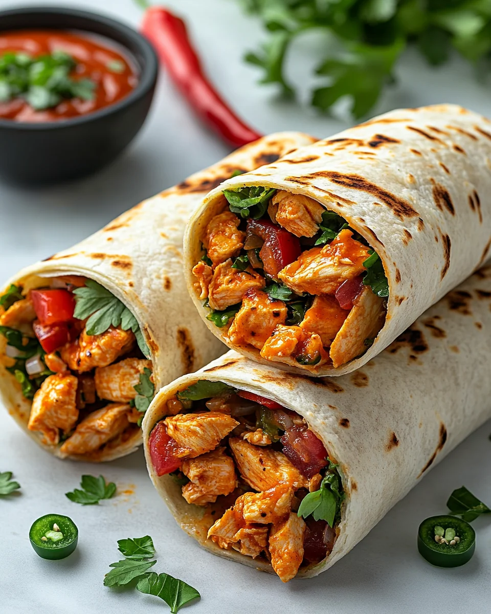 Tasty Homemade Buffalo Chicken Wraps - additional image