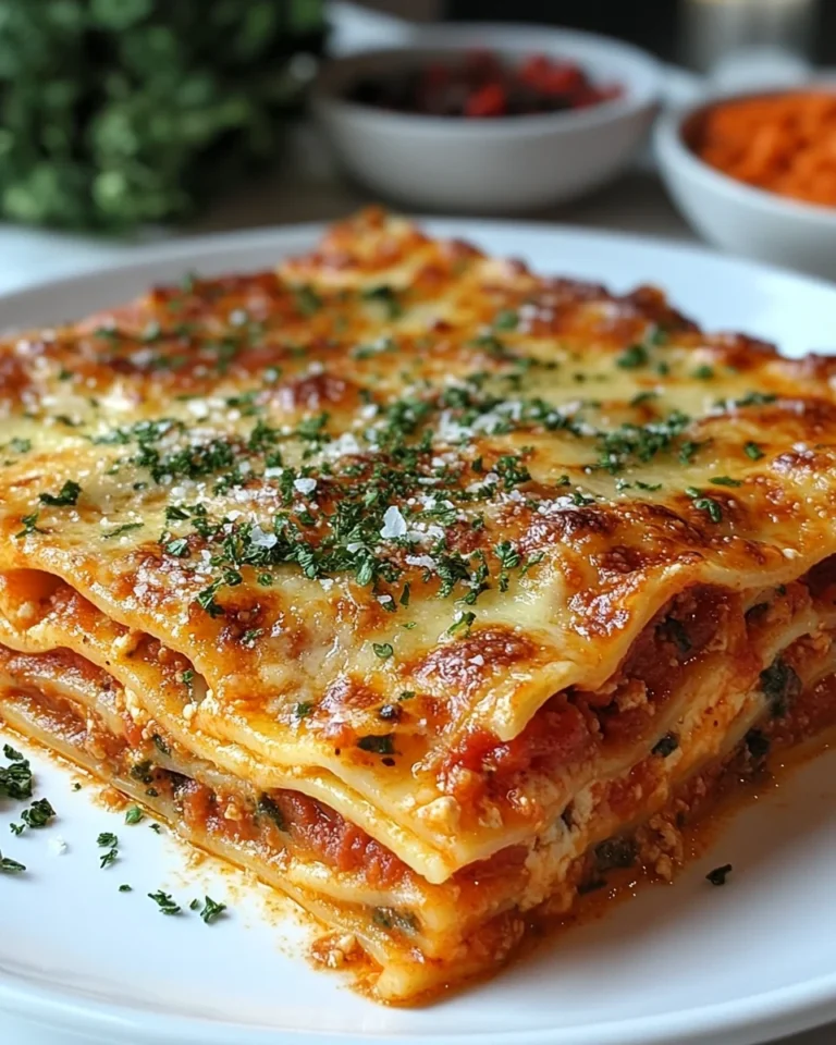Three Cheese Homemade Comfort Lasagna