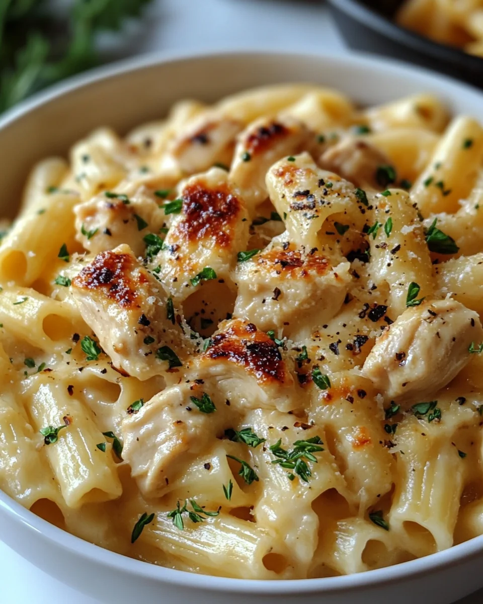 Creamy White Cheddar Chicken Pasta Made From Scratch - additional image