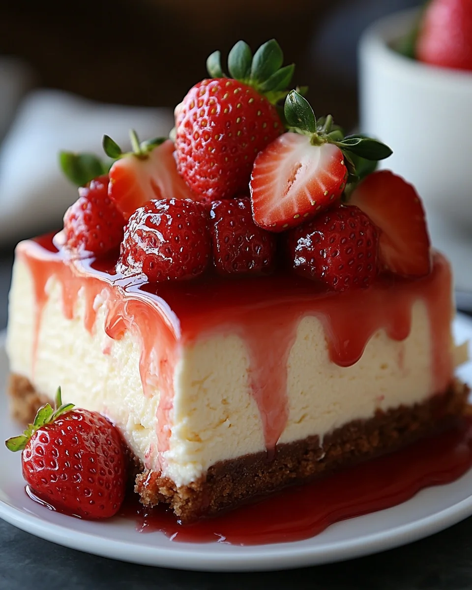 Homemade White Chocolate Strawberry Cheesecake Delight - additional image