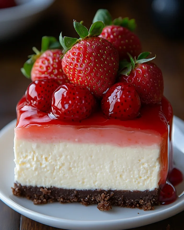Homemade White Chocolate Strawberry Cheesecake Delight