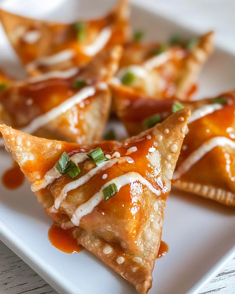 Crispy Air Fryer Buffalo Chicken Wontons - additional image