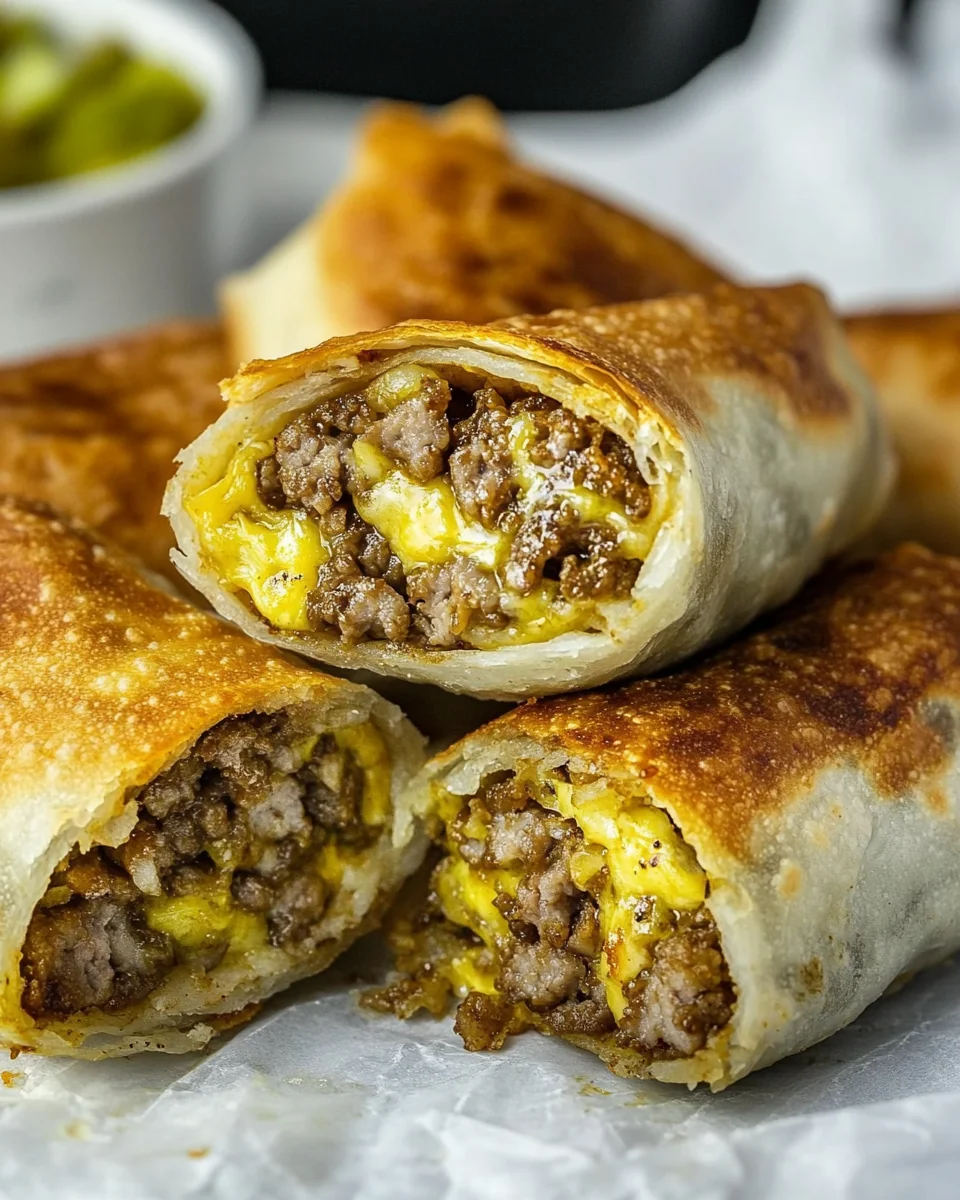 Delicious Air Fryer Cheeseburger Egg Rolls - additional image