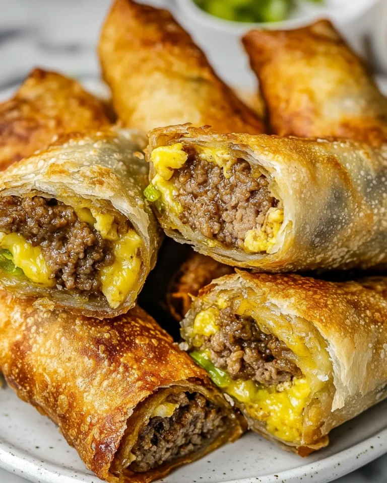 Delicious Air Fryer Cheeseburger Egg Rolls
