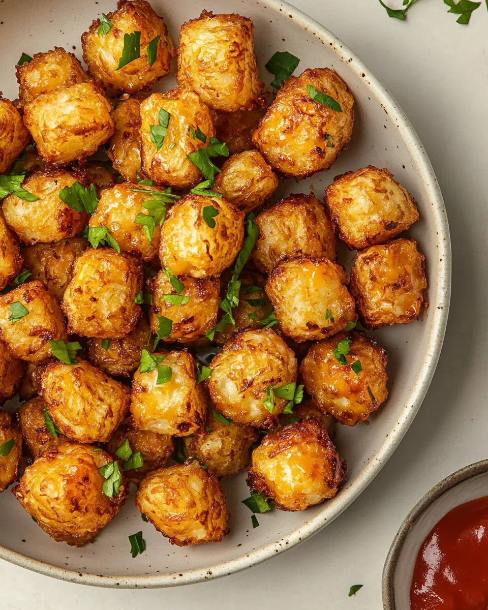 Homemade Cheesy Tater Tots Made in the Air Fryer - additional image