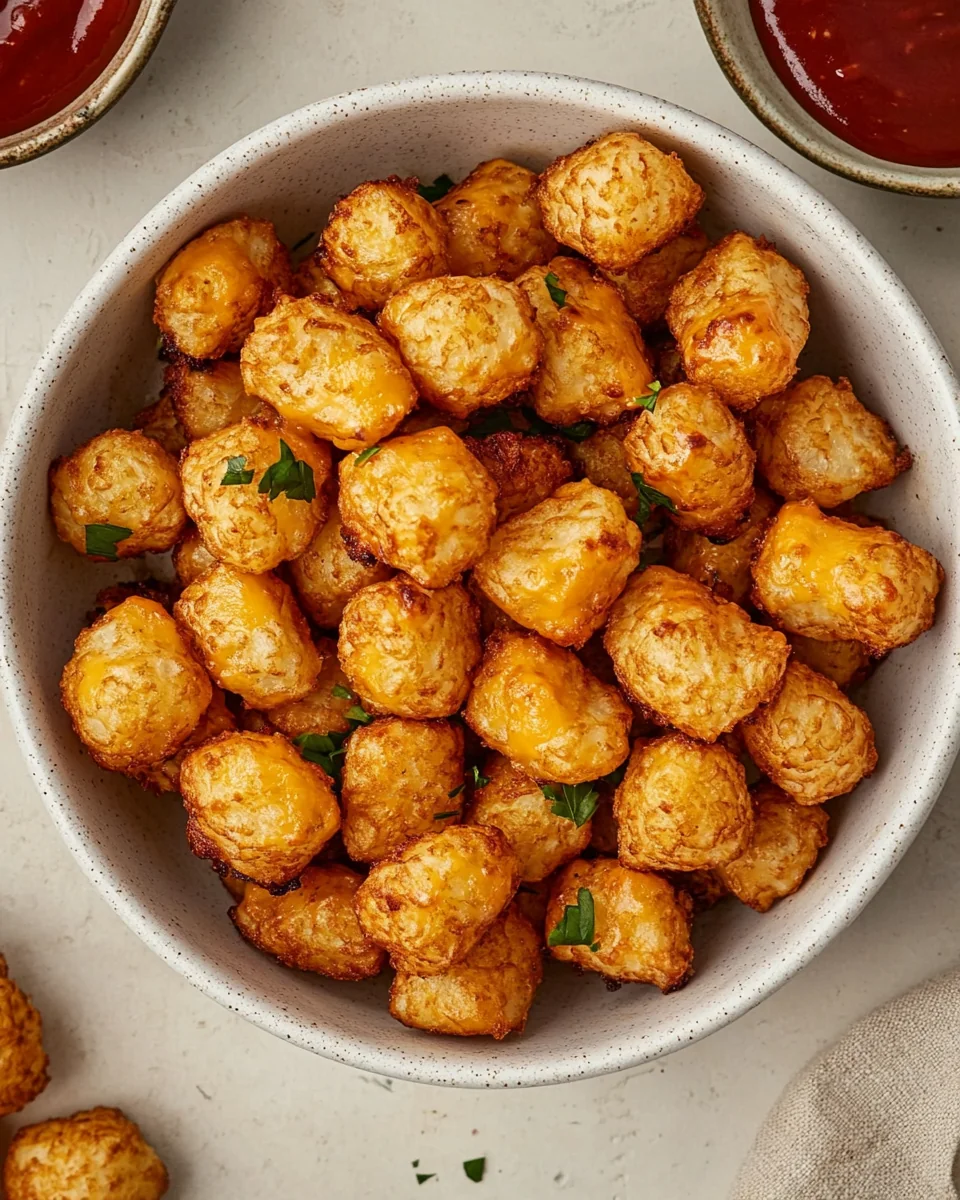 Homemade Cheesy Tater Tots Made in the Air Fryer - additional image