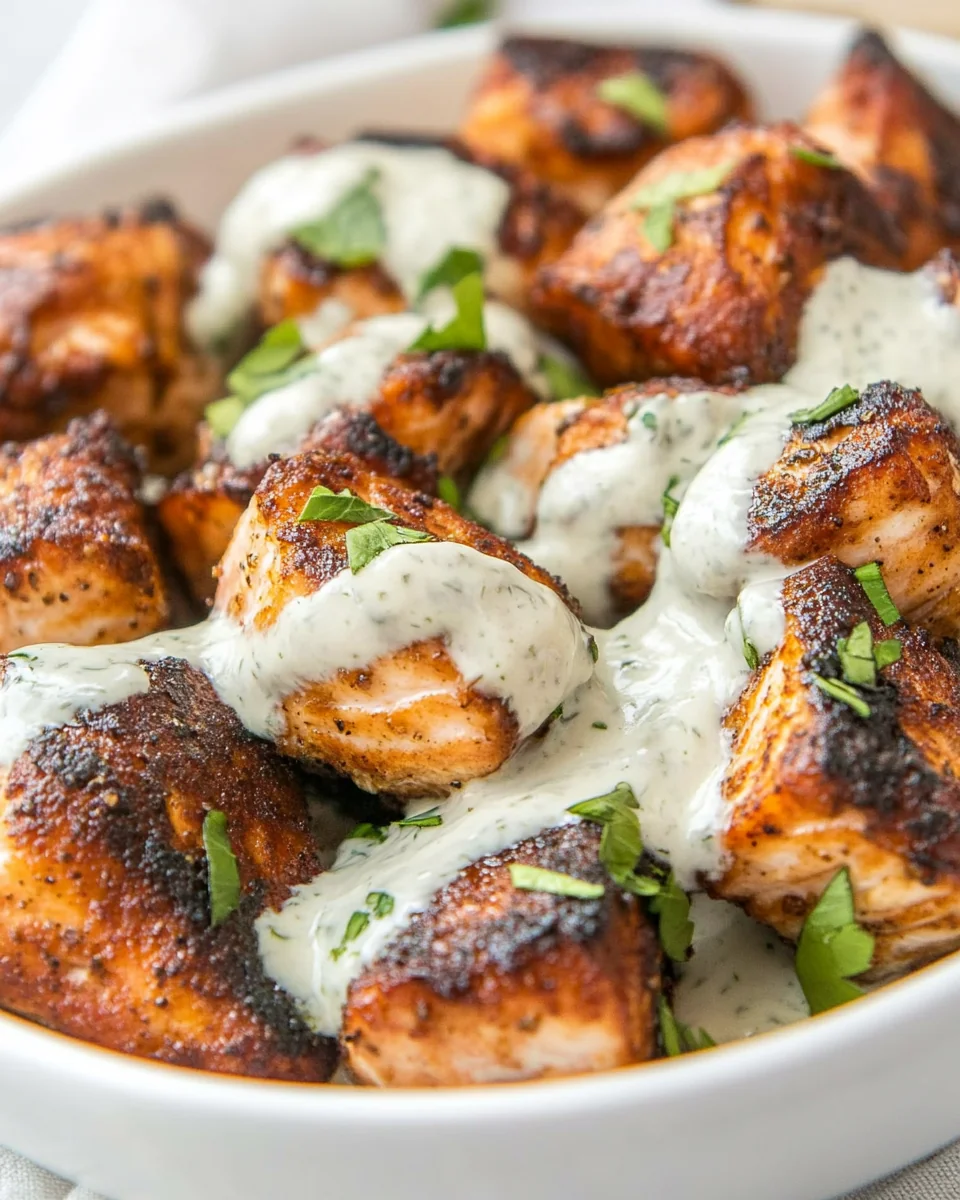 Air Fryer Salmon Bites With Creamy Garlic Sauce - additional image