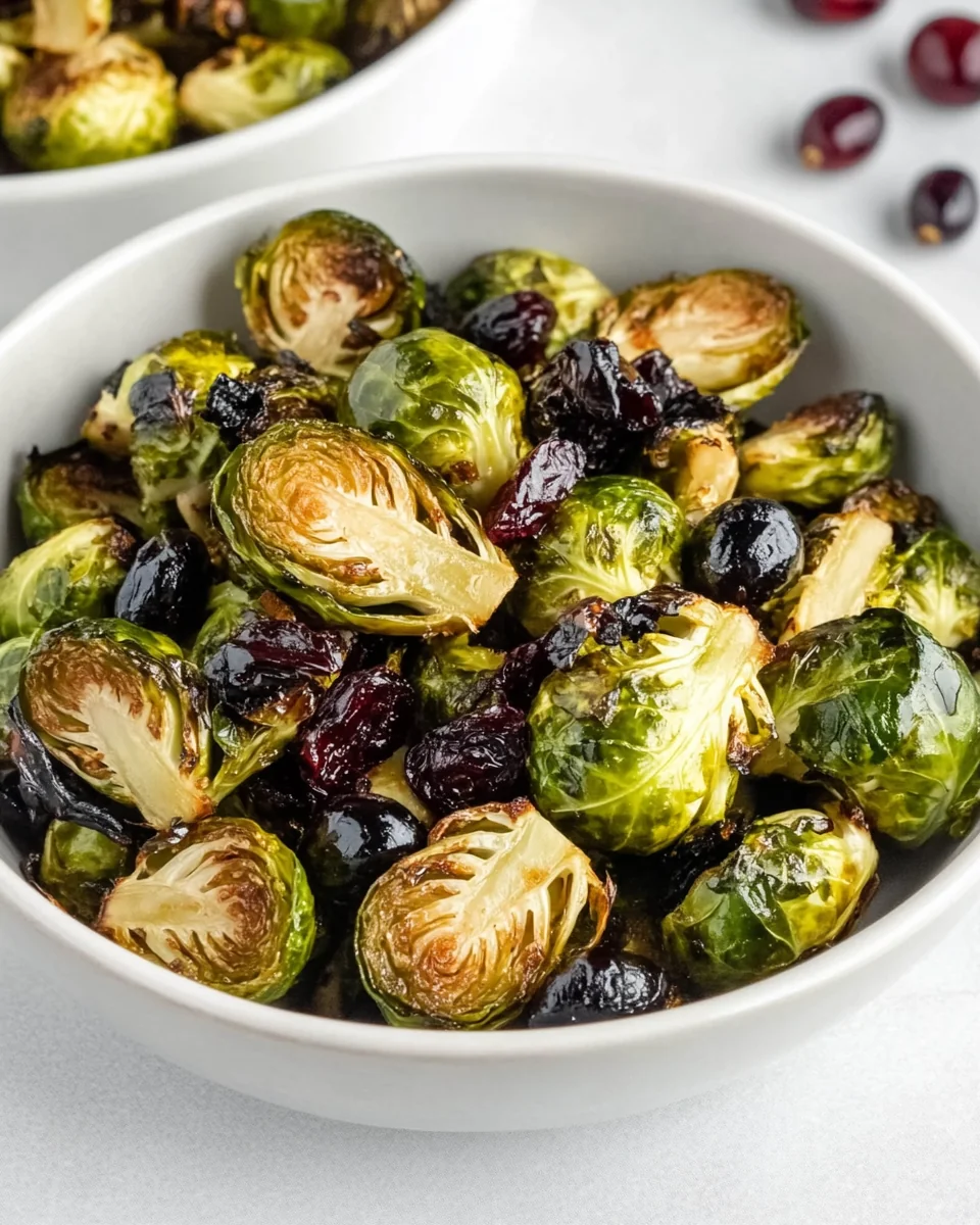 Simple Balsamic Roasted Brussels Sprouts with Cranberries - additional image