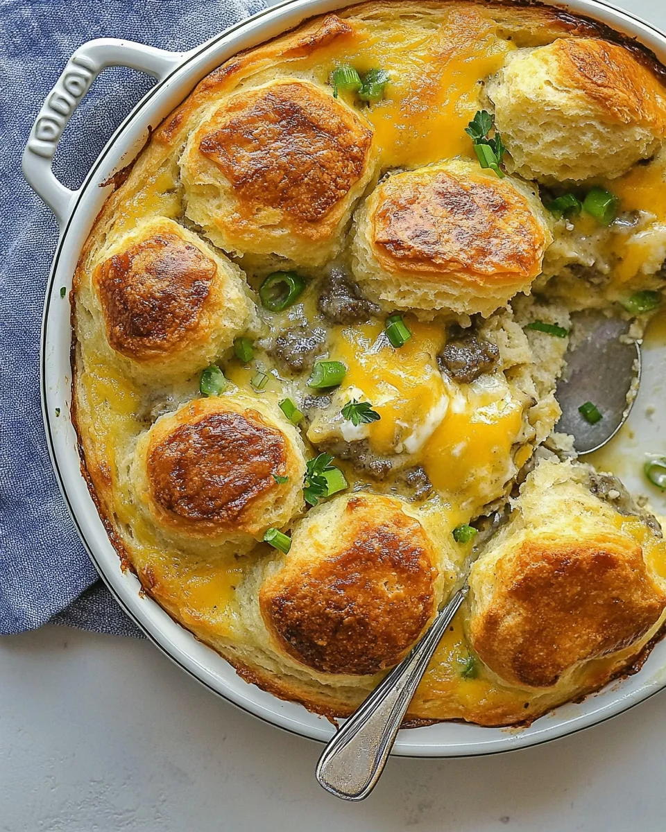 Homemade Biscuits and Gravy Breakfast Bake - additional image