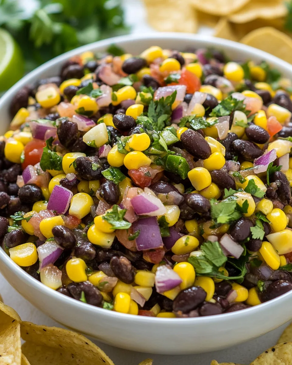 Fresh Black Bean and Corn Salsa Recipe - additional image