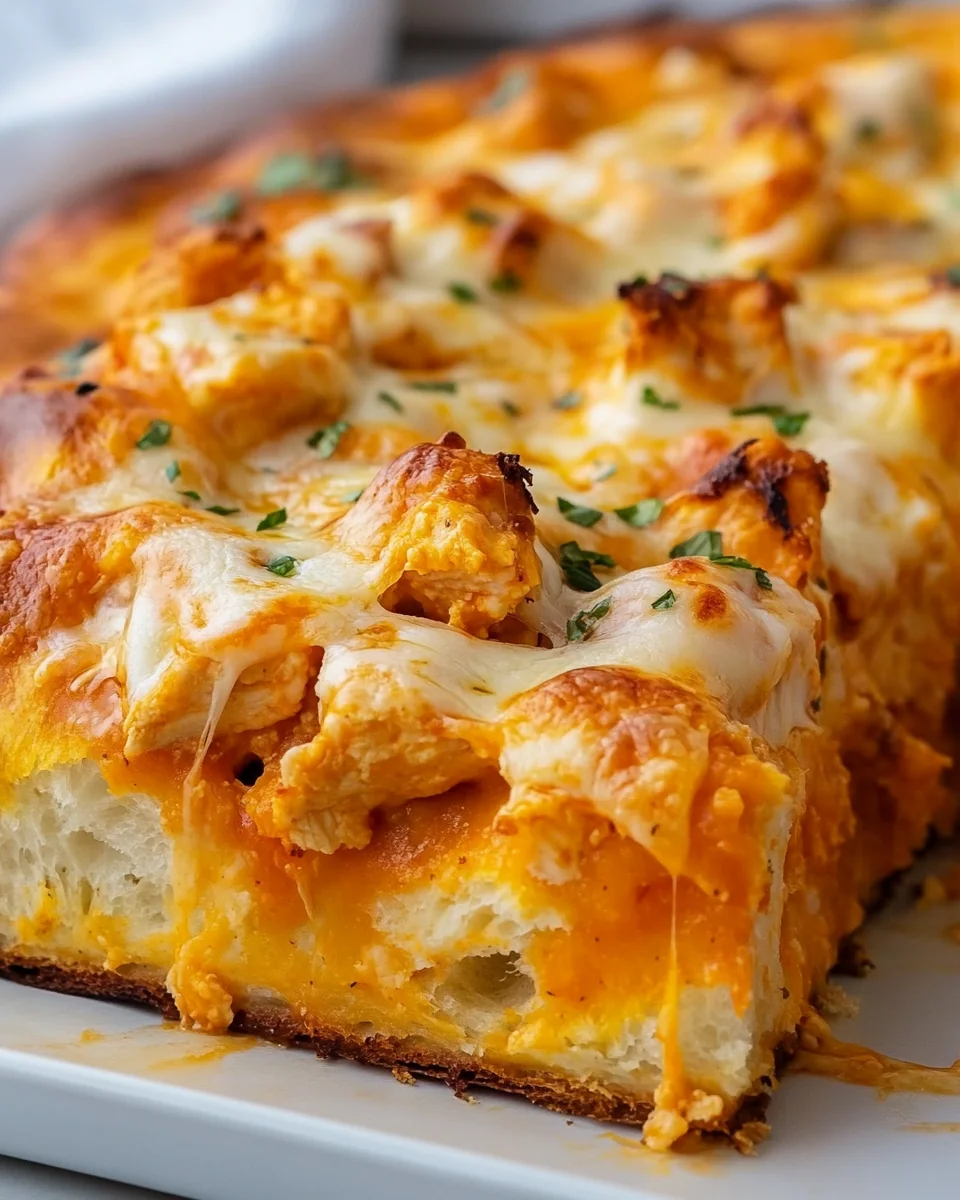 Homemade Buffalo Chicken Focaccia Bread - additional image