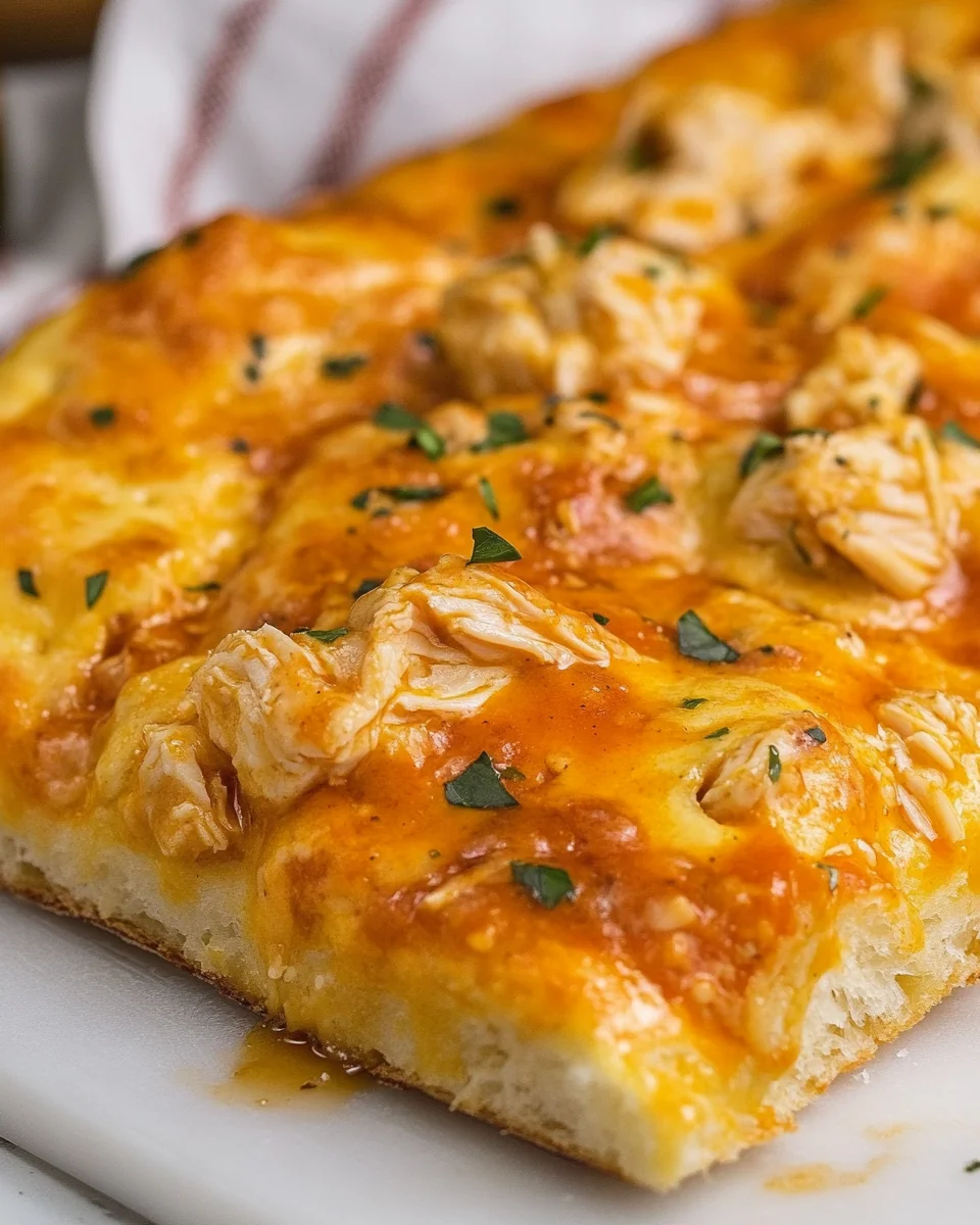 Homemade Buffalo Chicken Focaccia Bread - additional image