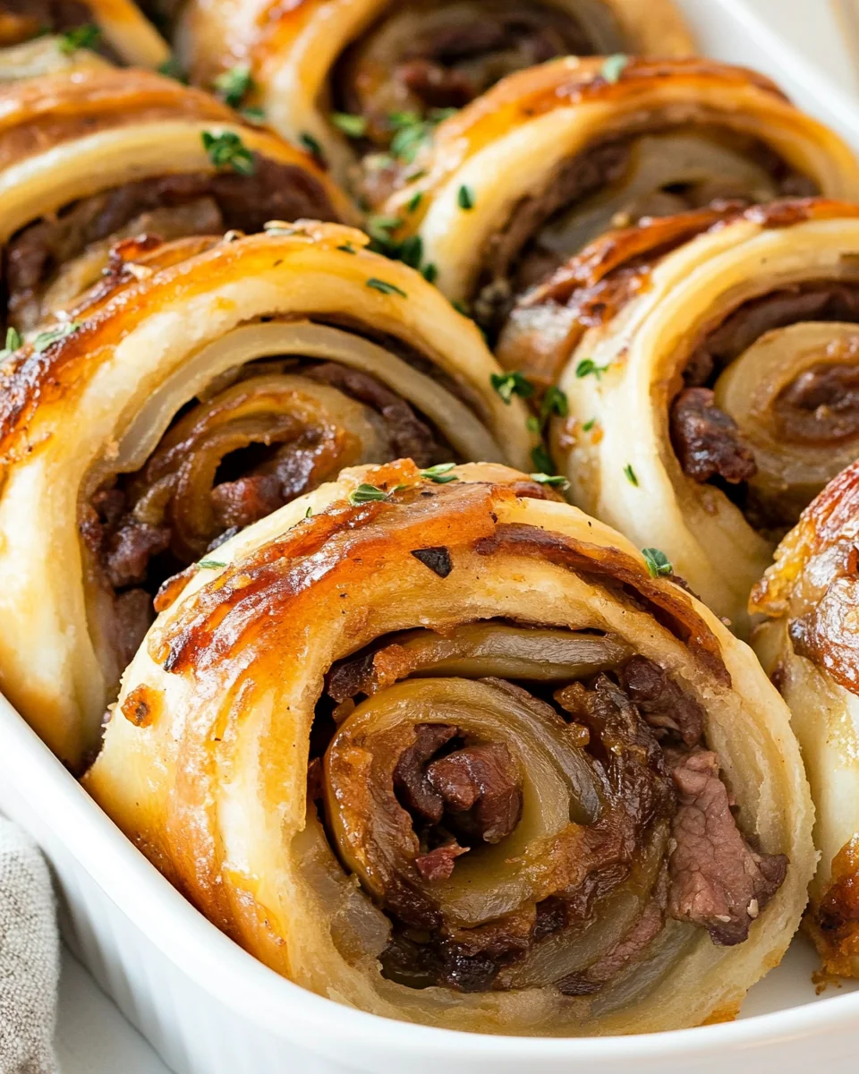 Savory Caramelized Onion Roast Beef Rolls - additional image