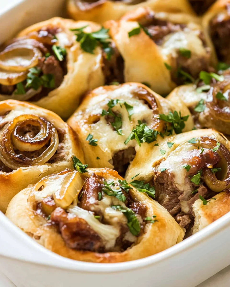 Savory Caramelized Onion Roast Beef Rolls - additional image