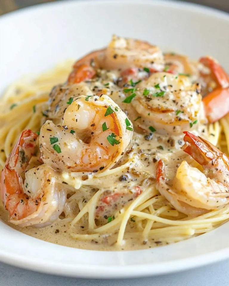 Simple Champagne Shrimp Pasta