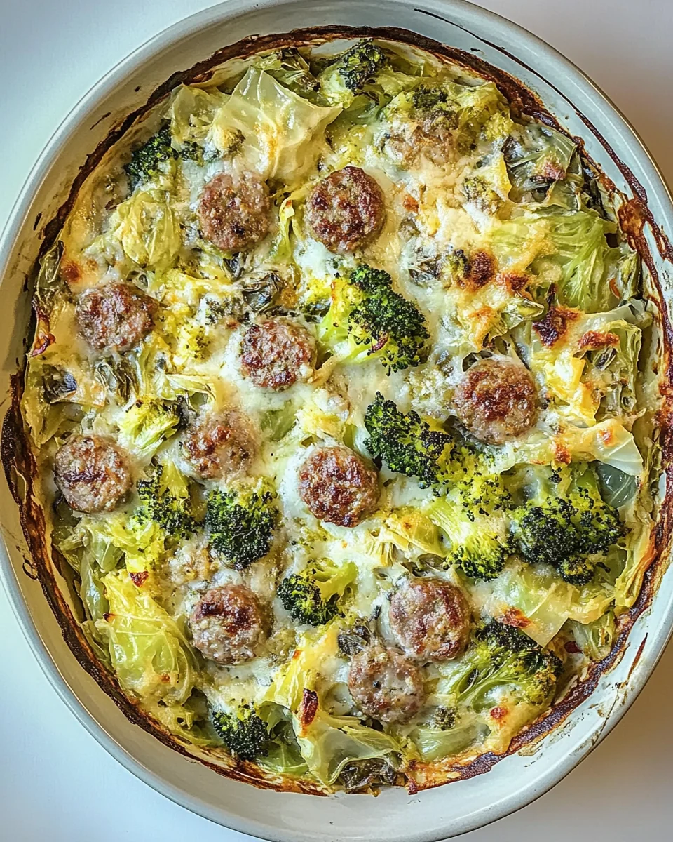 Cheesy Sausage Cabbage and Broccoli Bake Made Homemade and Hearty - additional image