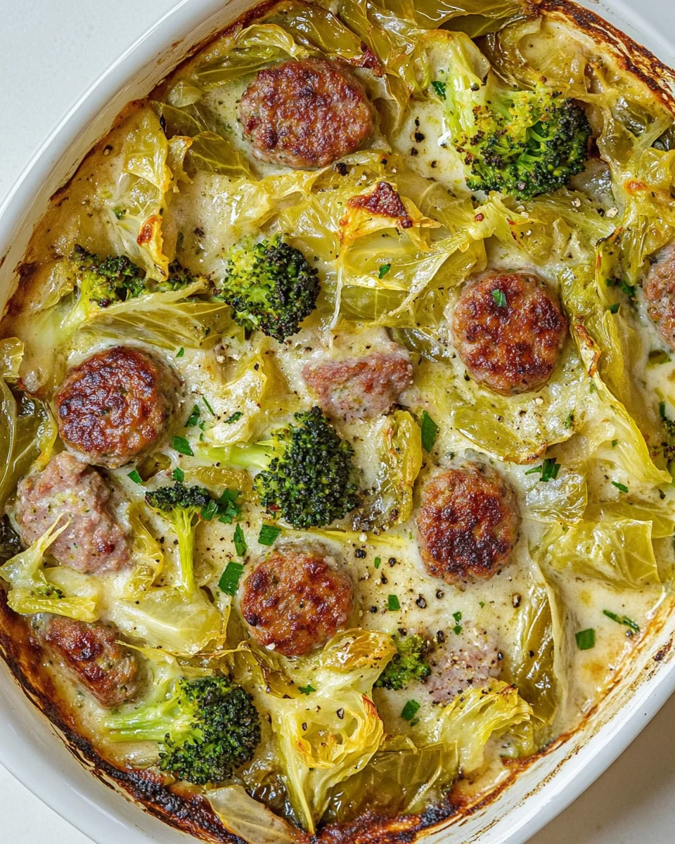 Cheesy Sausage Cabbage and Broccoli Bake Made Homemade and Hearty - additional image