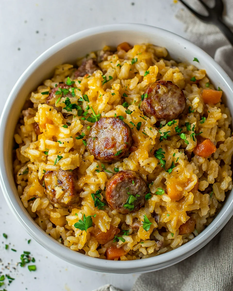 Cheesy Sausage and Rice Skillet for a Hearty Weeknight Meal - additional image