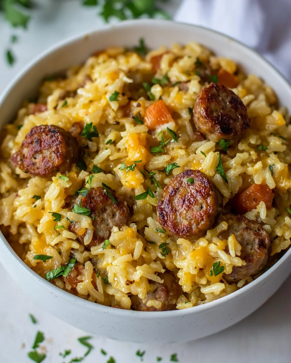 Cheesy Sausage and Rice Skillet for a Hearty Weeknight Meal - additional image