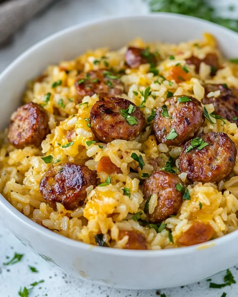 Cheesy Sausage and Rice Skillet for a Hearty Weeknight Meal