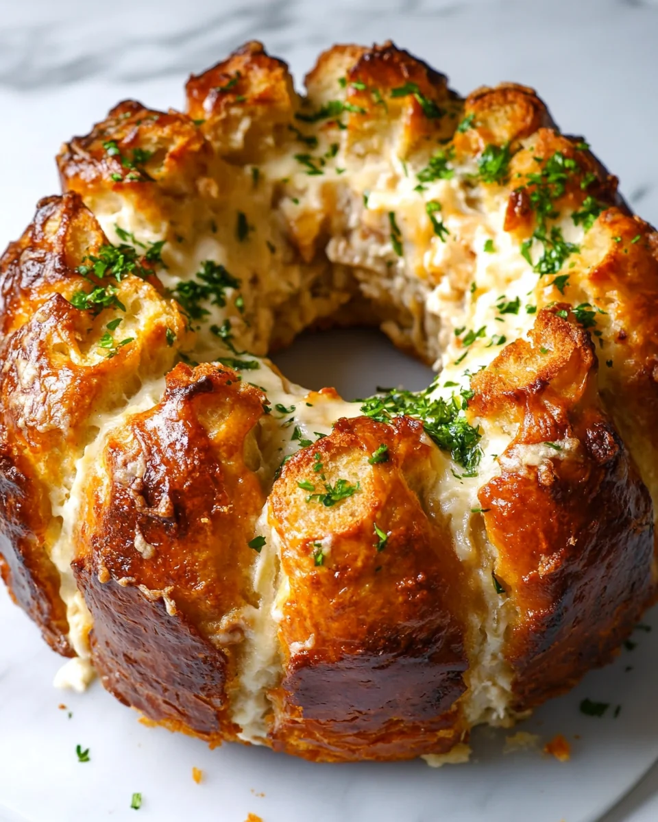 Savory Chicken Alfredo Monkey Bread - additional image