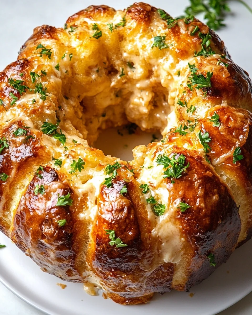 Savory Chicken Alfredo Monkey Bread - additional image