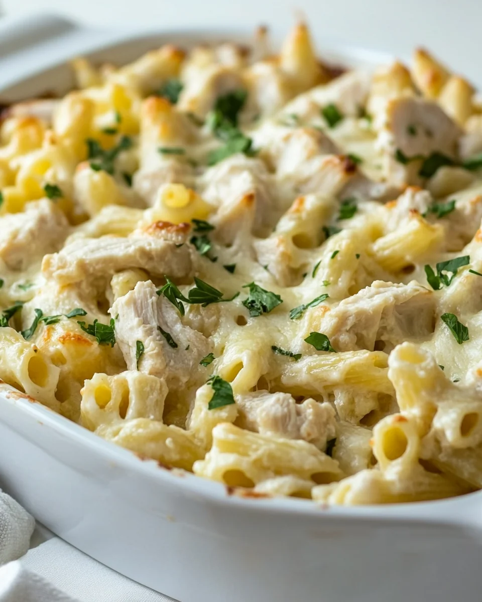 Creamy Chicken Alfredo Pasta Casserole - additional image