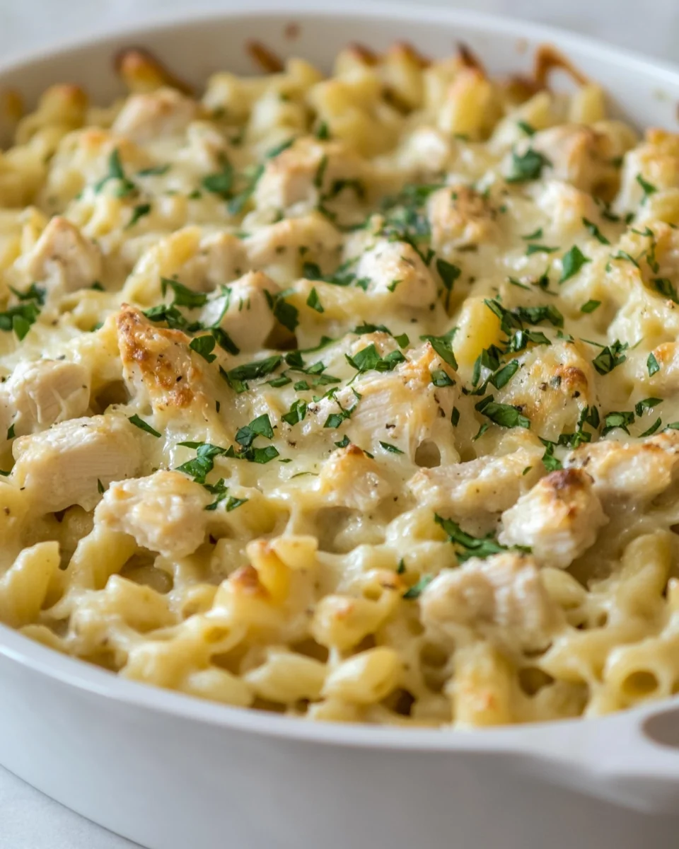 Creamy Chicken Alfredo Pasta Casserole - additional image