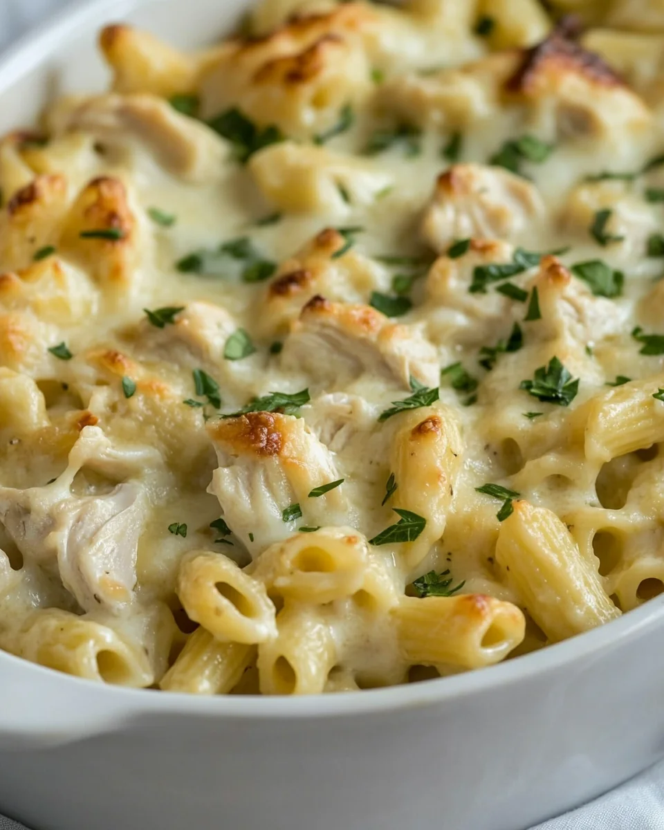 Creamy Chicken Alfredo Pasta Casserole - additional image