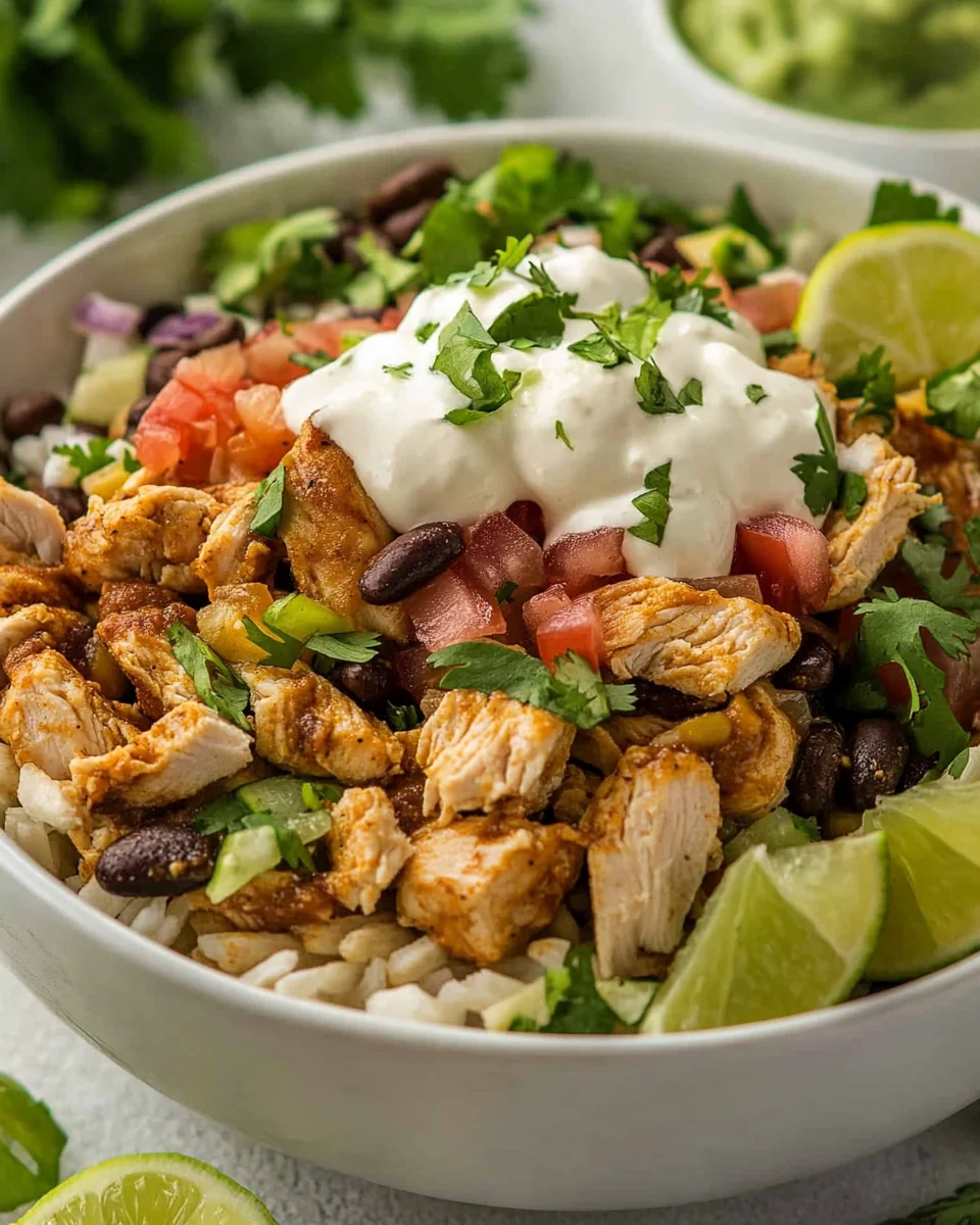 Healthy Homemade Chicken Burrito Bowl Recipe - additional image