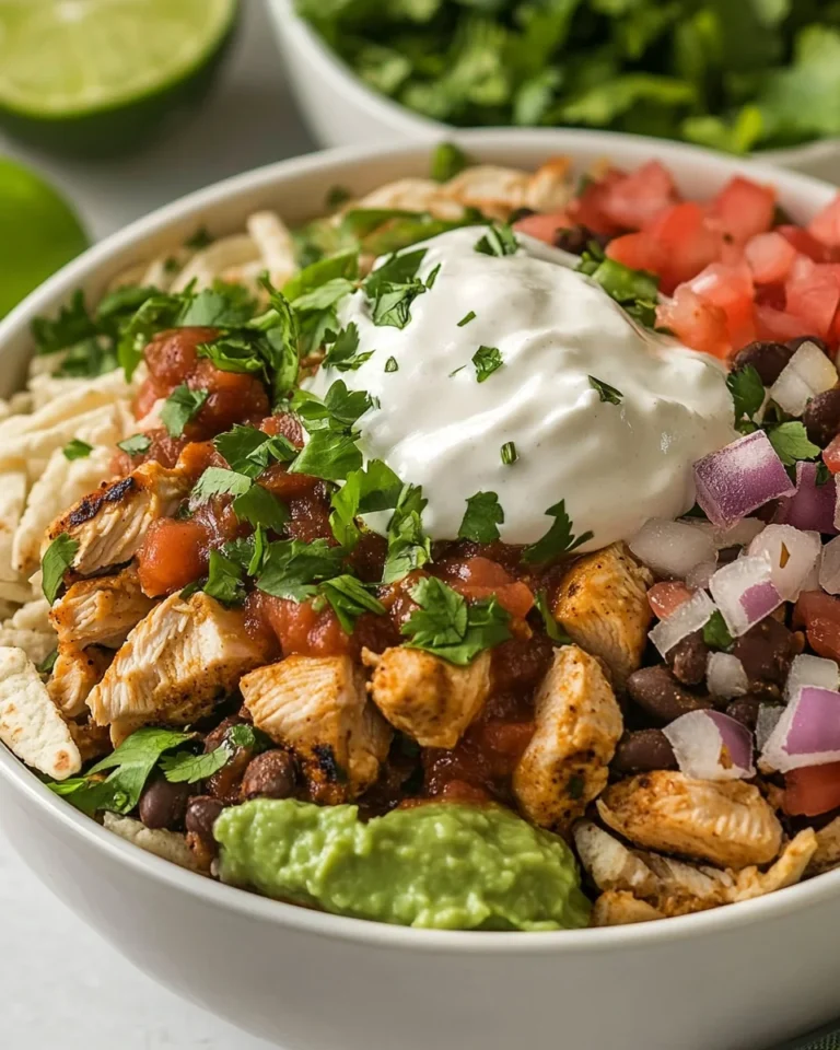 Healthy Homemade Chicken Burrito Bowl Recipe