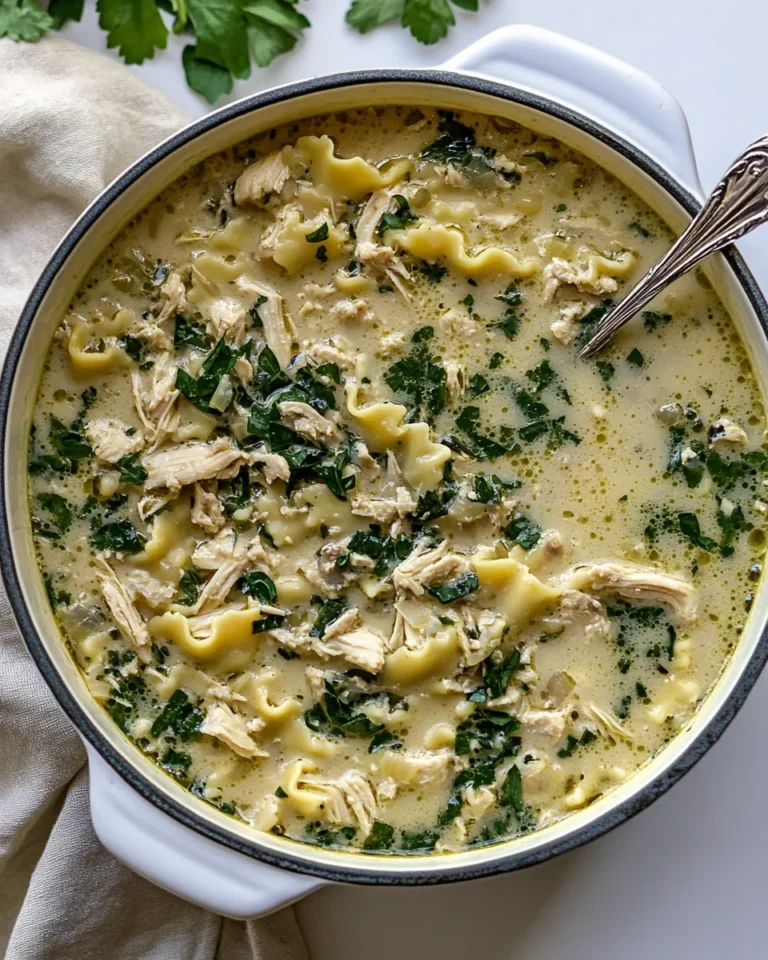 Hearty Homemade Chicken Lasagna Soup