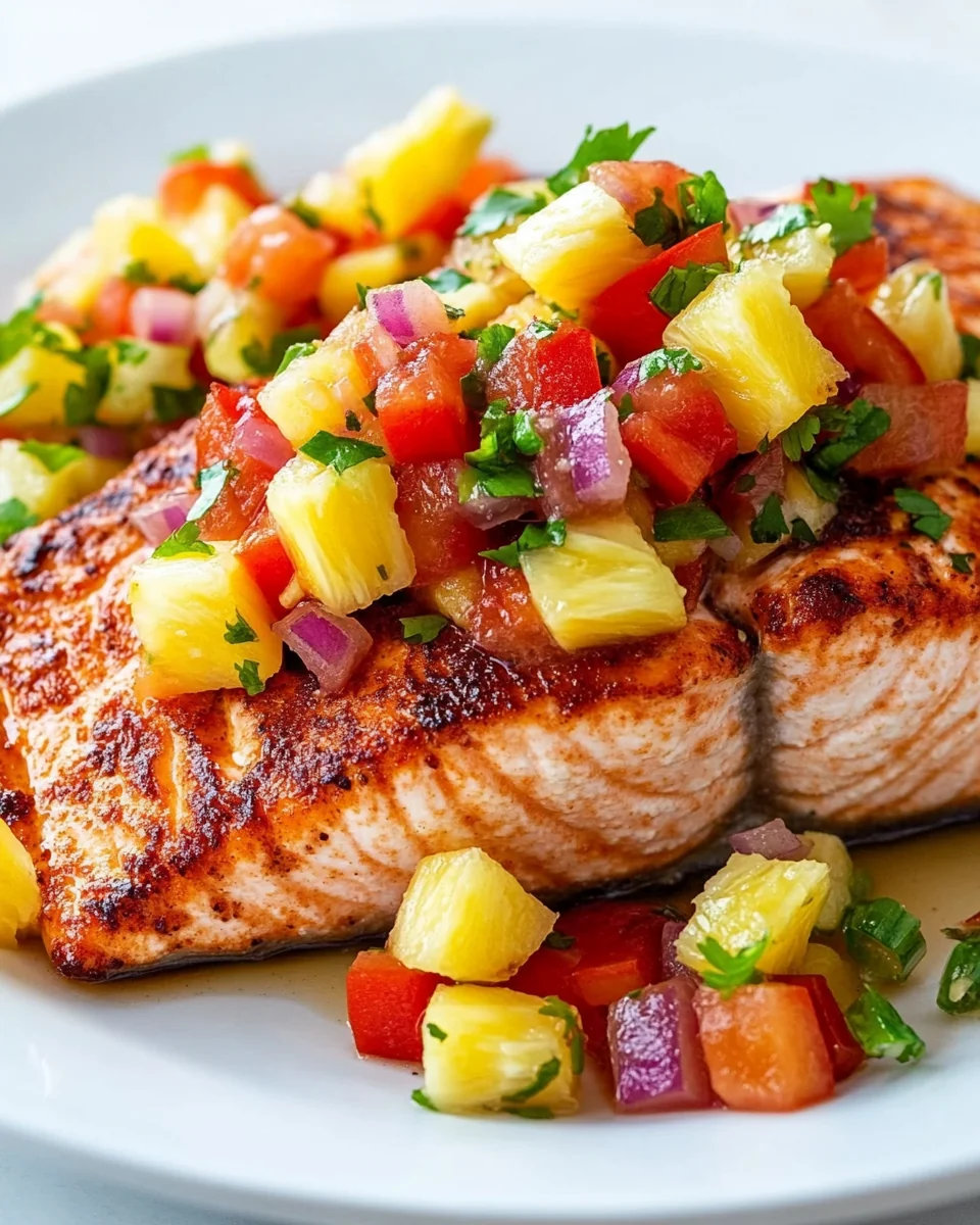 Chili Lime Salmon with Fresh Pineapple Salsa - additional image