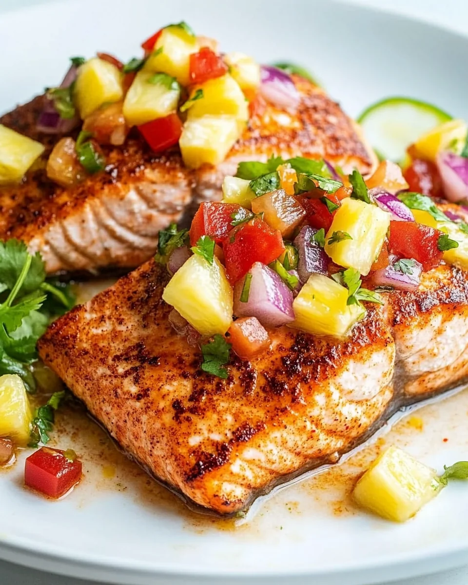 Chili Lime Salmon with Fresh Pineapple Salsa - additional image