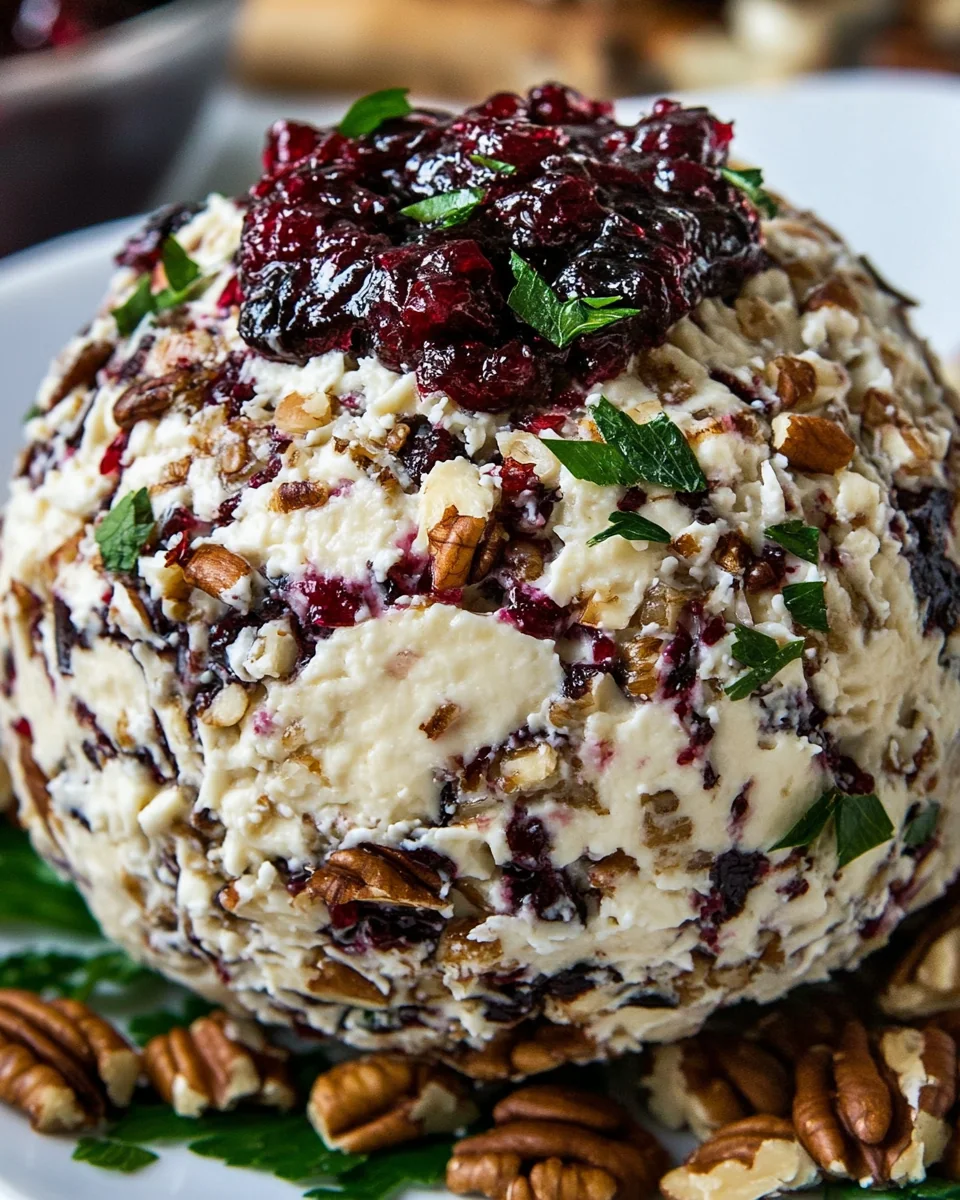 Classic Cranberry Pecan Cheese Ball Recipe - additional image