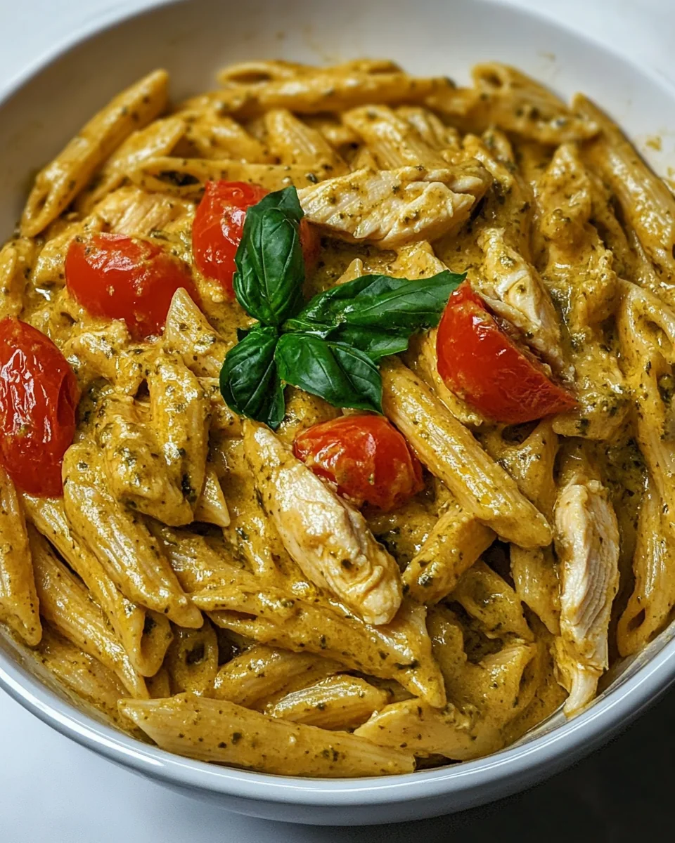 Creamy Pesto Chicken Tomato Pasta Recipe - additional image