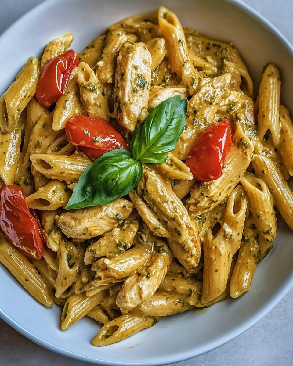 Creamy Pesto Chicken Tomato Pasta Recipe - additional image