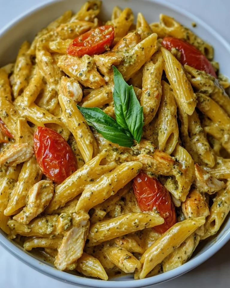 Creamy Pesto Chicken Tomato Pasta Recipe