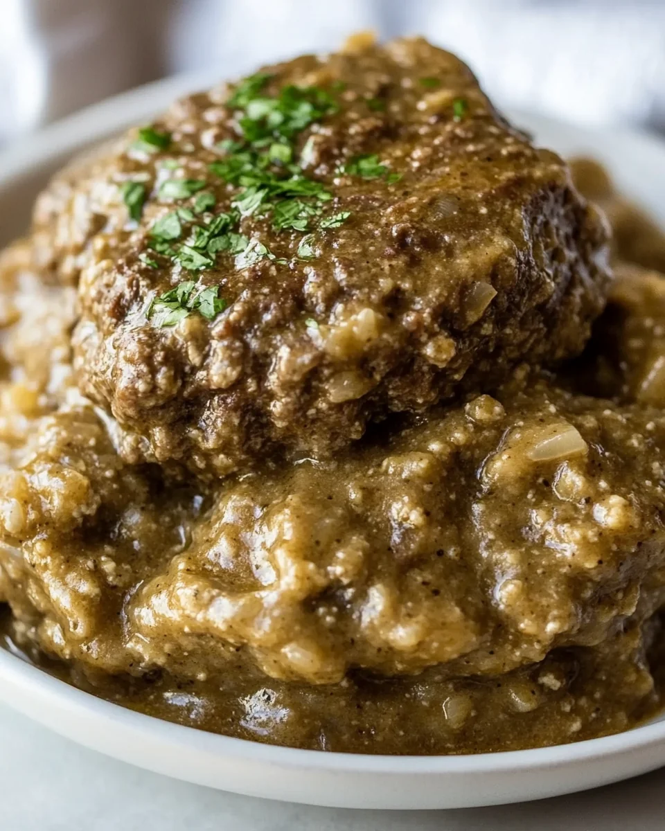 Simple Slow Cooker Salisbury Steak - additional image